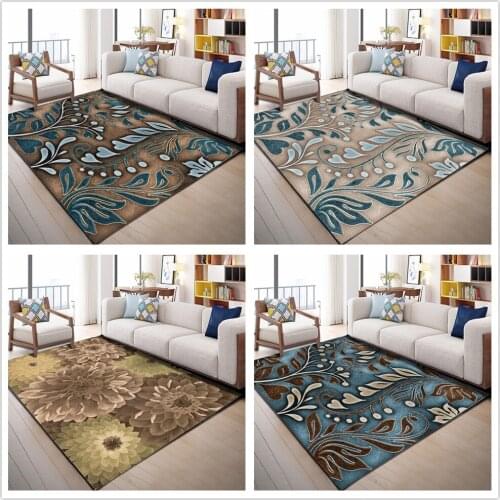 Nordic Abstract Flowers Art Carpets For Living Room Bedroom Area Rugs Anti-slip Kitchen 3D Hallway Mat Modern Rug/Carpet Printed
