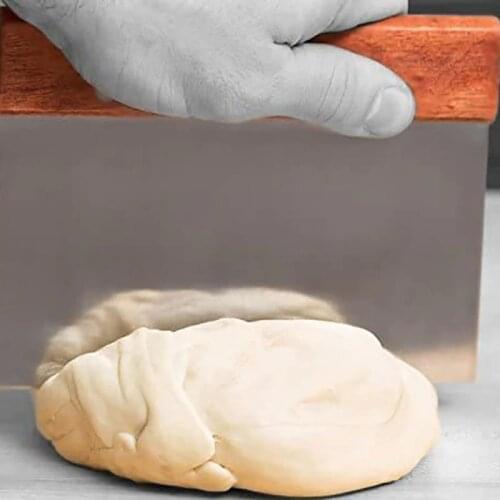 HGHO Stainless Steel Noodle Cutter Dough Flour Cutter Intestine Flour Scraper Pancake Scraper