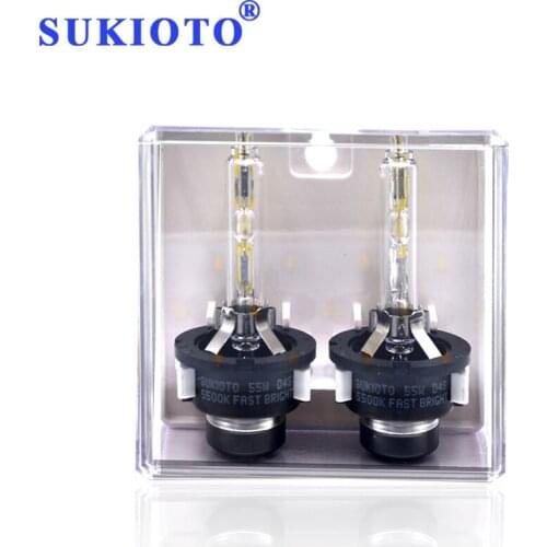 SUKIOTO 2PCS Super Bright OEM Quality 55W D2S Xenon HID Bulbs 5500K White 55W D4S D2R D4R For Car Headlight Headlamp Auto Light