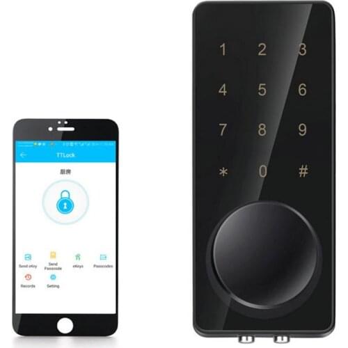 TT Lock Bluetooth Deadbolt Door Lock Phone Control Smart Lock Electronic Keyless Entry Touch Keyboard Password Lock Smart Home