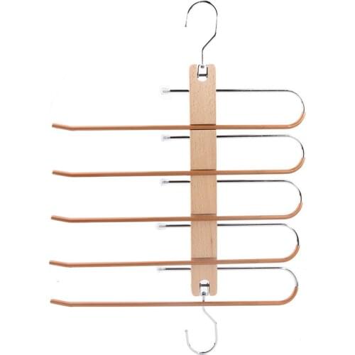 Pants Hangers Space Saving Wood Scarf Hangers for Closet Organizer Hangers Scarf Holder Closet Organization