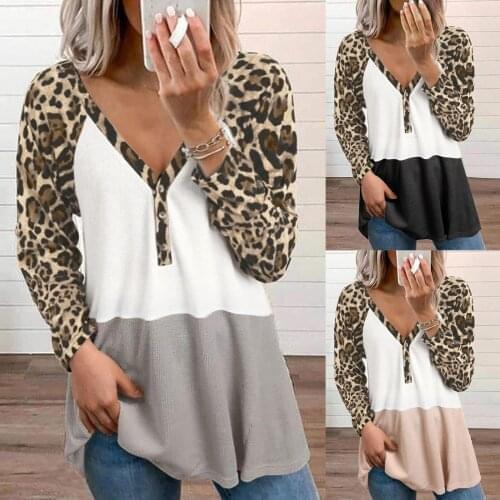 Womens pullover autumn fashion long-sleeved low-cut V-neck zipper tie-dye strapless long-sleeved leopard print top толстовка 50