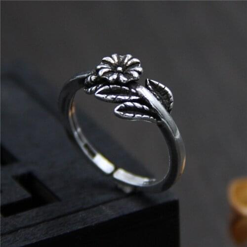 Trendy 925 Sterling Rings for Women Flower Wedding Bands Rings Silver Jewelry For Women Jewelry Accessories Silver Color Gifts