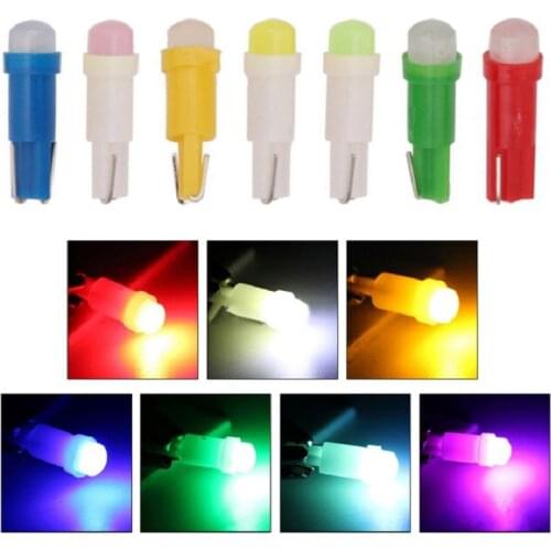 10Pcs T5 LED Bulb W1.2W W3W LED COB Led bulb Car Interior Light Dashboard Wedge 12V Reading Instrument Panel Lamp White