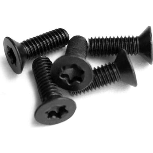 20-50pcs/lot M2 M2.5 M3 M4 M5 steel with black six lobe torx countersunk head screw