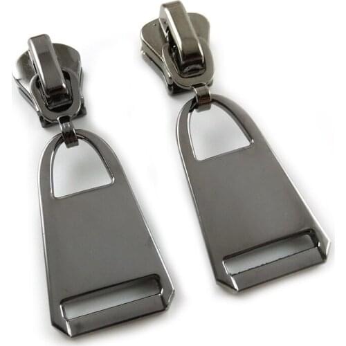 20pcs/lot, Fine Plating Silver Black Color 8# Zipper Sliders for Metal/Resin Zippers