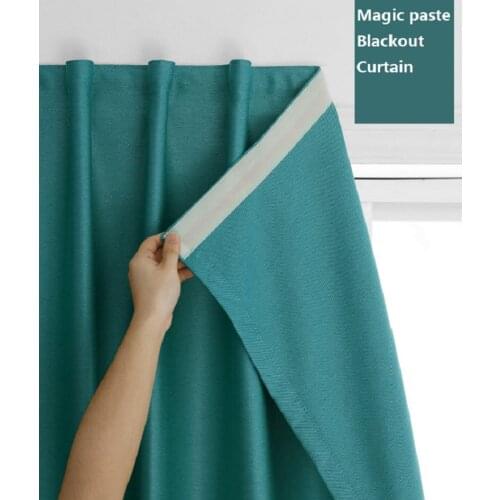 2021 New Magnetic Screen Curtain Sunshade 99% Blackout Curtains Custom Size Easy Installation Magic Paste Door Curtains Colorful