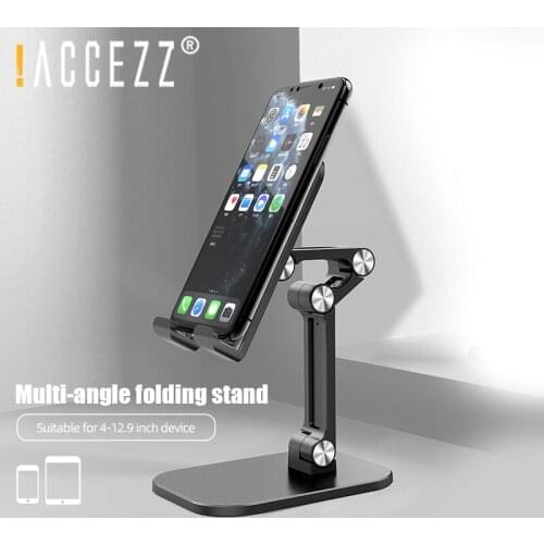 !ACCEZZ Folding Mobile Phone Holder Rotating Stand For iPhone 11 Pro Huawei Xiaomi Desktop Adjustable Smartphone Tablet Support