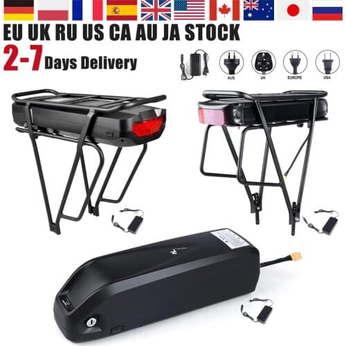 48V 10Ah 12Ah 13Ah 15Ah 17.5Ah Electric Bicycle Battery with BMS Lithium Battery Pack 48volt 2A Charging Ebike Battery + Charger
