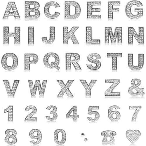 Automobile Sticker styling A to Z and 0 to 9 Number Digital Auto Word Badge Logo Car Metal Sticker originality 3D English Letter