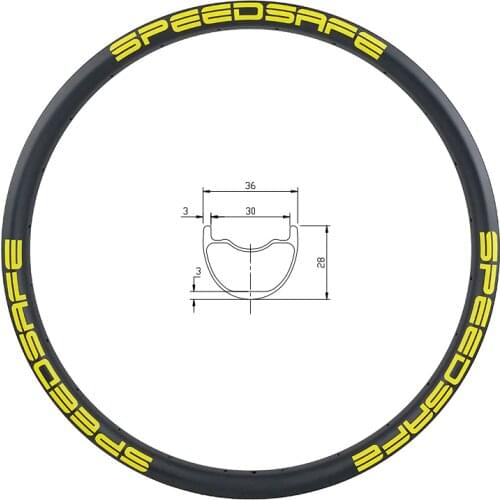 SPEEDSAFE 29er MTB 36mm tubeless carbon rim 28mm deep clincher XC AM ENDURO 24H 28H 32H UD 3K 12K matte glossy 29" mountain bike