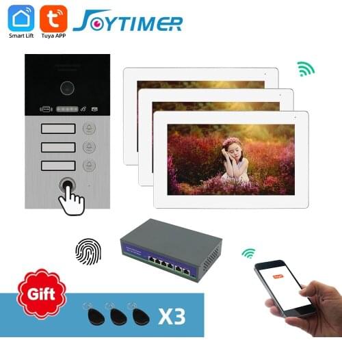 Joytimer IP WIFI Wireless Video Intercom System Tuya SmartHome Door Phone Support Fingerprint Unlock Villa 1F/2F/3F