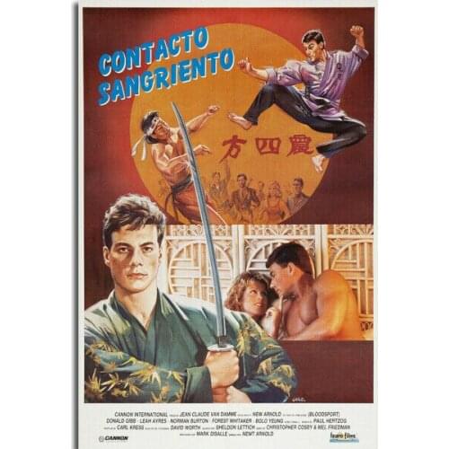 Bloodsport Classic Movie Film Vintage Retro 2 Silk Cloth Poster Art Bedroom Decoration