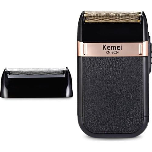 Kemei Electric Shaver Safety Razor Double Edge Classic Mens Shaving Rechargeable Electric Beard Trimmer Wet-Dry Dual Use Razor
