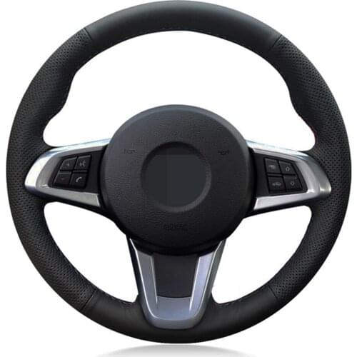 Car Steering Wheel Cover Hand-stitched Black Artificial Leather For BMW Z4 E89 2009 2010 2011-2015 2016