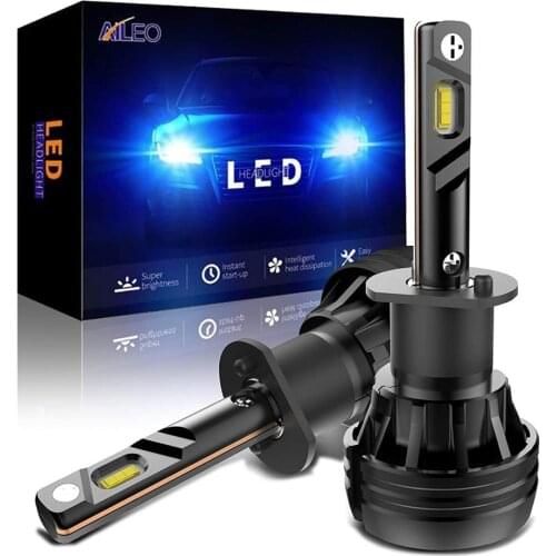 AIELO High Brightness Car Headlights Bulb H7 LED H1 6000K White Fog Light Conversion Kit CSP Chip 60W 12000LM Turbofan Auto Lamp