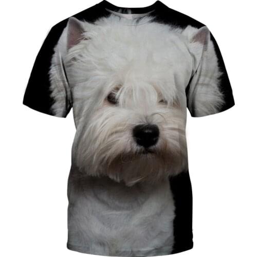 2021 Summer 3D T-shirt Boys Girls Lovely Animal Dog Funny Print Hip Hop T shirt Children Cool Man / Woman Tshirts Streetwear