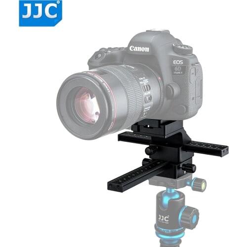 JJC Professional 4-Way Metal Macro Focusing Rail Slider with Swiveling Arca-Swiss Quick Release & Clamp for 1/4-20 Tripod Heads