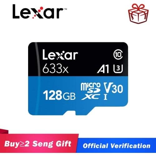 Lexar micro sd memory card 512gb 633x UHS-I 32gb 64gb cartao de memoria 128 256gb tf Flash card For Drone Gopro Dji Sport Camera