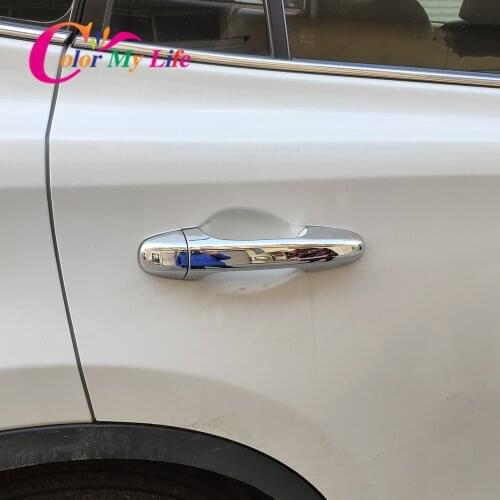 Car Door Handle Cover for Toyota Fortuner 2016 2017 2018 Car Door Handles Protector Covers Sticker ABS Chrome Accessories
