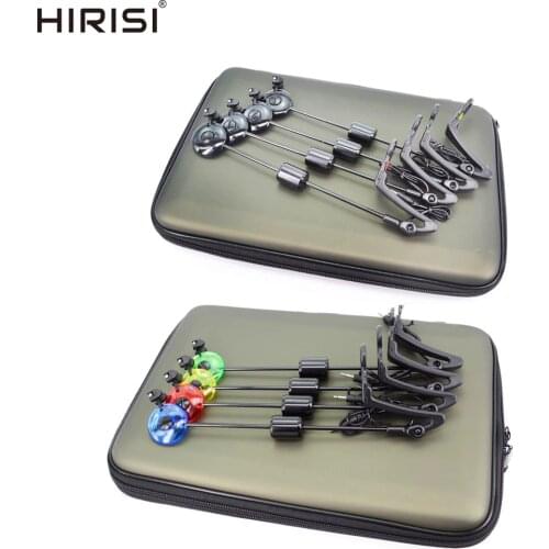 Hirisi Fishing Swingers Set Led Fishing Swingers Drop Off Indicator for Carp Fishing 4pcs In EVA Case