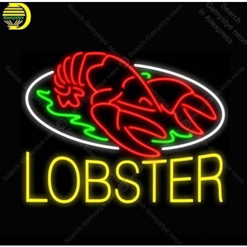 Neon Sign for Lobster Fresh Sea Food Neon Bulb Sign Display Beer Bar Light up Restaurant Accesarie Room Custom nein sign Lamp