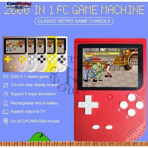 Hot gift Retro Game Mini Handheld Game Console 5 Simulator Built-in 2000in1 classic games 3.0'' LCD color support download