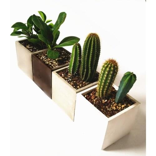 R58E Large 12cm Square Concrete Flower Pot Silicone Mold Succulent Planter Silicone Mold Homemade Succulent Plant Pot Molds