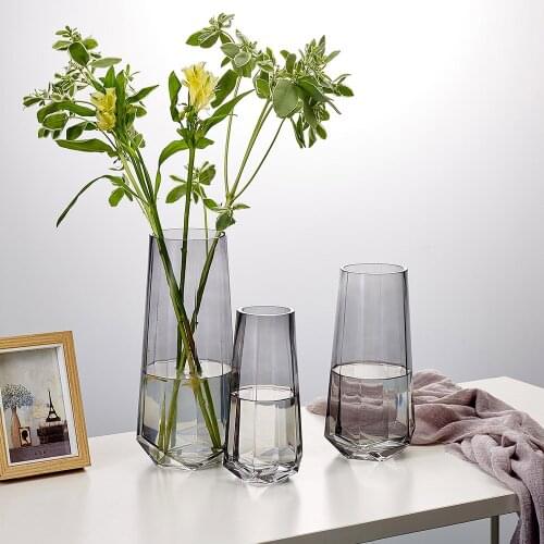 Nordic Glass Vase Flower Vase Home Decoration Living Room Decoration Glass Vases for Flower Arrangements Desk Decoration Gifts
