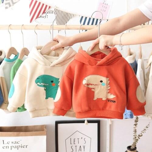 Toddler Girl Cartoon Sweatshirts 2019 Winter New Baby Boys and Girls Hooded Casual Sweatshirt Kids Pullovers Top Tees 2-6 Years