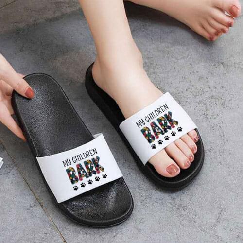 Thick Sole Home shoes Women Slippers Ladies Platform Flat Shoes Non-slip beach Slides Living Room Indoor Slides Women Slippers