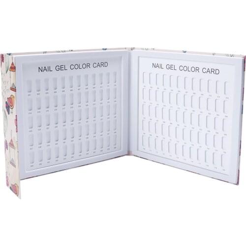 1Pcs 120 Colors Nail Art Acrylic Gel Tips Polish Card Display Board Book Chart False Nail Tips Color Card Practice Display Manic