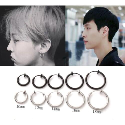 1 Piece Fashion Fake Nose Lips Ring Spring Clip Hoop Earring Unisex Piercing Septum Punk Nose Ring Body Jewelry Earring