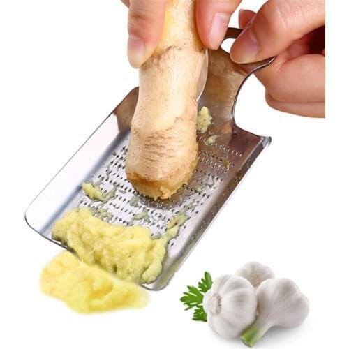 100 pcs Stainless Steel Ginger Grater Shovel-shaped Garlic Press Device Chopper Cutter Wasabi Crusher Kitchen Tools Wholesale