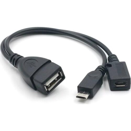 2 in 1 OTG Adapters micro usb male female to USB Female Cable Adapter for Andriod Phone 200pcs