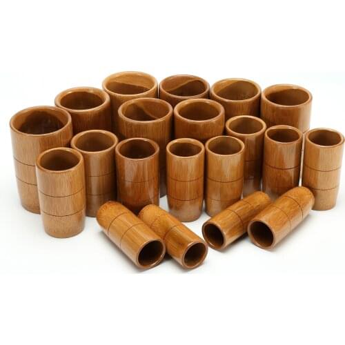 20 pcs boiled bamboo acupunctue massage cupping set non-glass carbonized bamboo vacuum cupping
