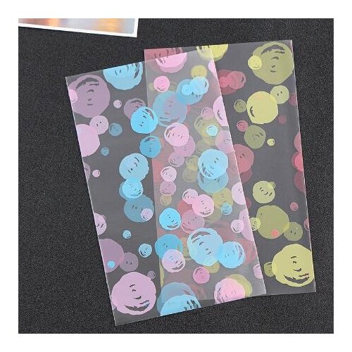 200PCS Cute Color Dot Cookie Plastic Bags Biscuit Cellophane Bags Wedding Favors and Gift Party Candy Bags Party Supplies
