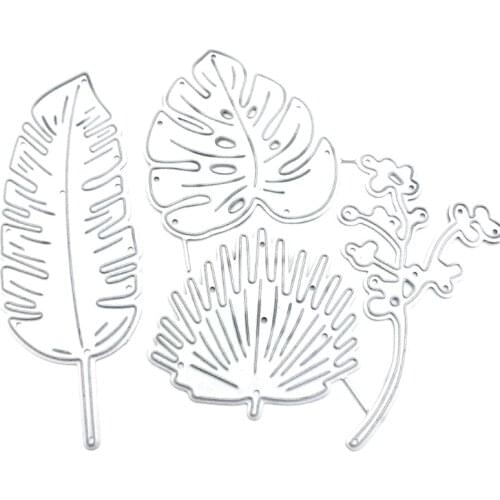 F2TE 4 Pcs Leaves Carbon Steel Cutting Dies DIY Scrapbooking Photo Album Embossing Paper Cards Making Stencil Decorative Cards