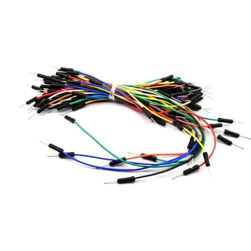 65pcs/Pack Mix Color Male to Male Solderless Flexible Breadboard Jumper Cable Wire wholesale