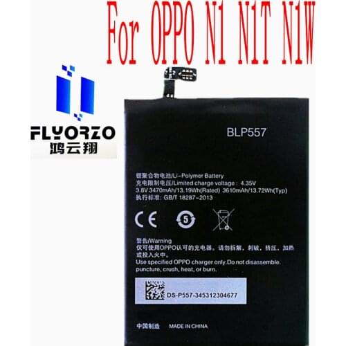100% Brand new High Quality 3470mAh BLP557 Battery For OPPO N1 N1T N1W Mobile Phone
