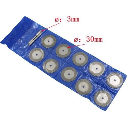 1 Set Diamond Saw Blade Glass DIY Cutting 30mm Jade Grinding Tool with Connecting Shank Rod Tool Kit for Electric Grinder/Drill