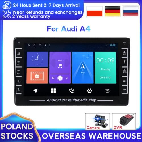 Car Multimedia GPS Navigation Auto Radio Stereo Player 2din For Audi A4 B6 B7 2002 - 2008 S4 RS4 Steering Wheel Control WIFI