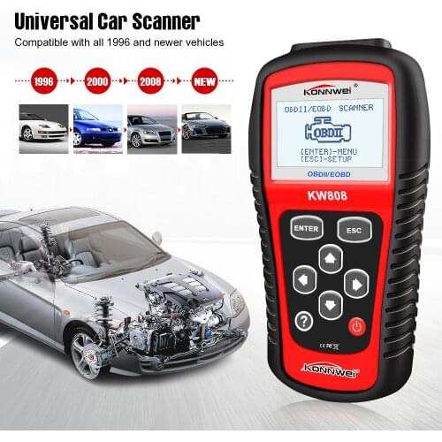 Original KONNWEI KW808 Auto Scanner Live Data Code Reader Engine Control Car Diagnostic Tool for CAN&all current OBD2 protocols