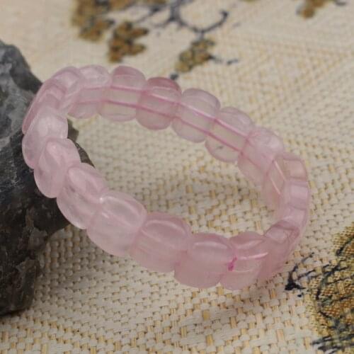 Natural rose quartz stone beads bracelet natural gemstone bracelet DIY jewelry for woman for gift wholesale