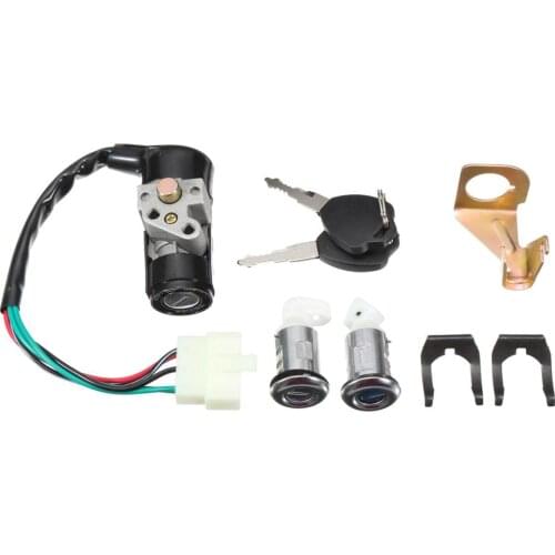 Ignition Switch Seat Lock Keys Fuel Tank Cap Mounting Kits for GY6 50cc