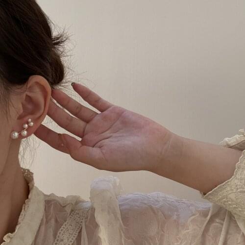 Minority Design Pearl Earrings Female Retro Temperament Earrings INS Sen Earrings Fashion Jewelry