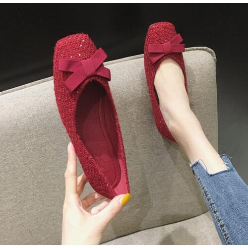 Women Sequined Cloth Solid Color Moccasins Breathable Cozy Work Shoes Brief Slip On Fashion Ladies Flats Light Driving Loafers