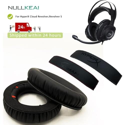 NULLKEAI Replacement Earpads For HyperX Cloud Revolver,Revolver S Headphones High Quality Earmuff Headband