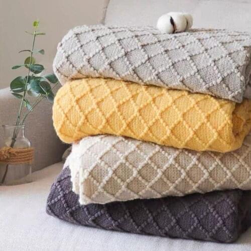 Nordic Sofa Blanket Knitted Tassel Air Conditioning Shawl Chair Protector Couch Cover Soft Bedspread Office Nap Textile Supplies