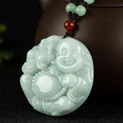 Genuine Natural Buddha Jadeite Pendant Women Mens Grade A Burma Jade Fine Jewelry Pendants Real Myanmar Jades Stone Accessories